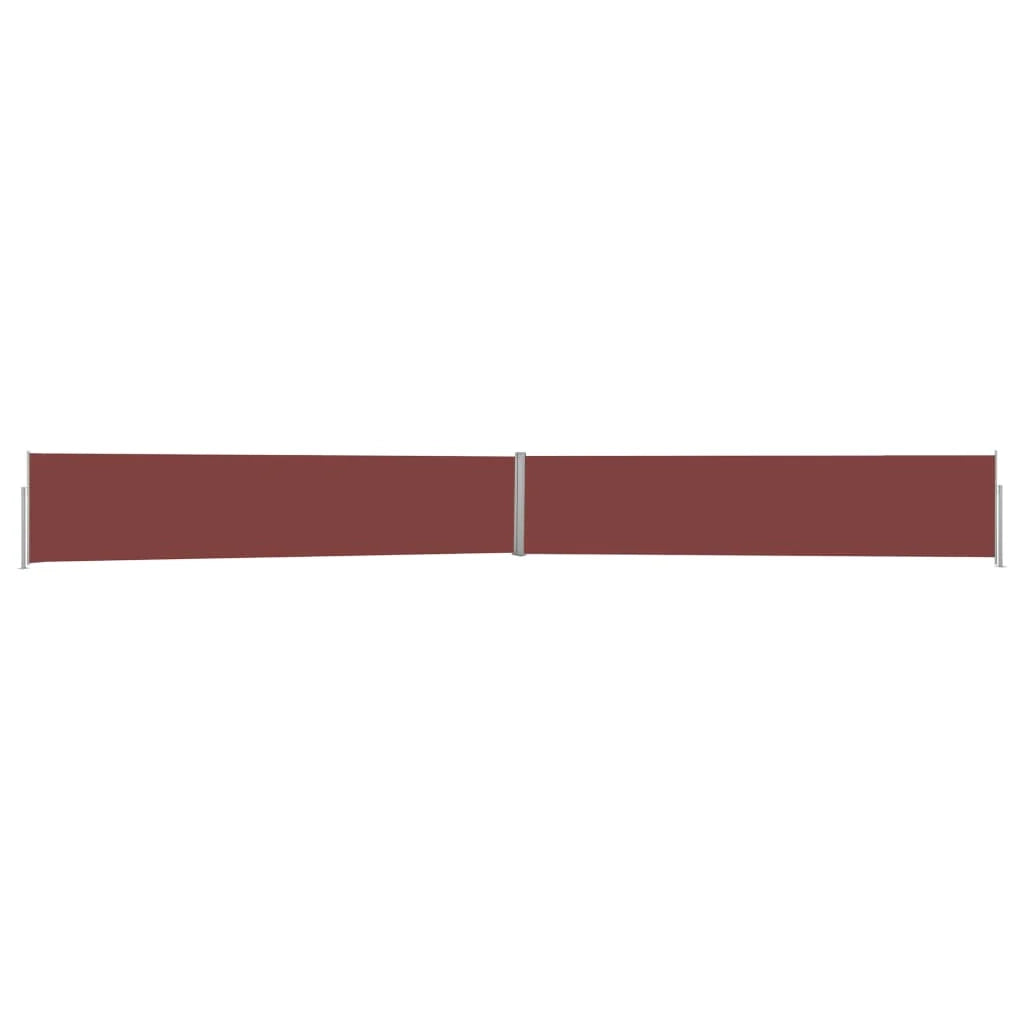 Tenda da sole laterale retrattile/schermo protettivo per patio giardino terrazza balcone 170 x 1200 cm marrone 02_0007307