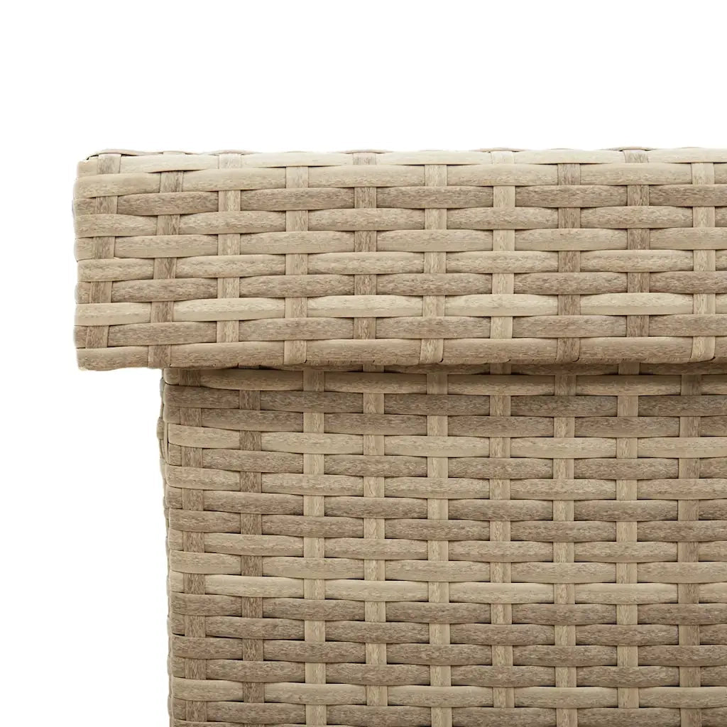 Contenitore da Giardino con Ruote Beige 160x55x75 cm Polyrattan CFW7115606