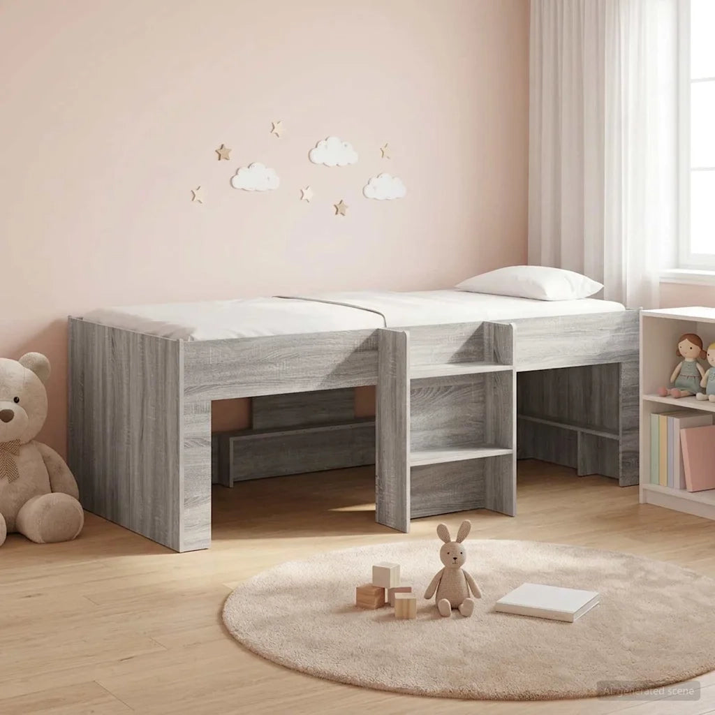 Letto Alto per Bambini Sonoma grigio 90 x 190 cm 3422584