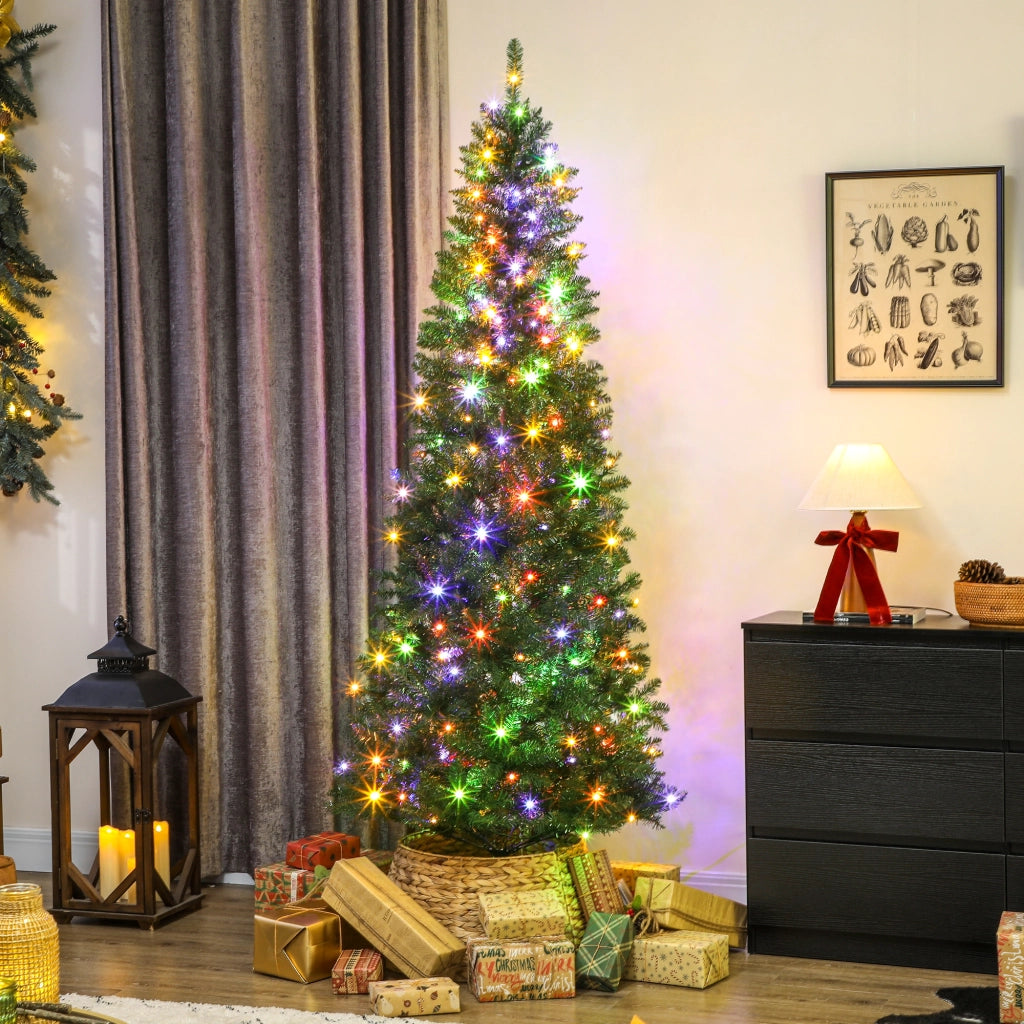 Albero di Natale Illuminato ¨C zephmum ¨C 210 cm con 350 Luci Bianche e Colorate