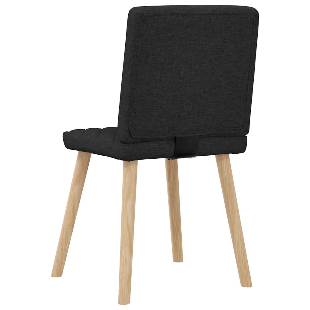 Sedie da Pranzo 4 pz Nere in Tessuto 3315223