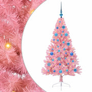 Albero di Natale | Decorazioni natalizie artificiale con luci integrate Rosa 150 cm PVC