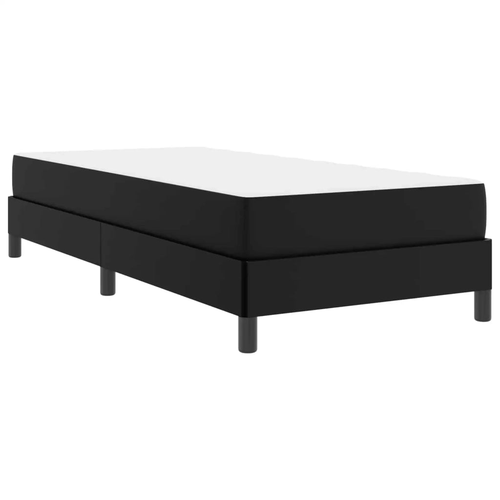 Letto singolo | Letto per adulti | Struttura del letto con materasso Nero 90 x 200 cm Tessuto