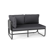 Divano da giardino a 2 posti 116 x 65 x 59 cm resistente alle intemperie atmosfera accogliente metallo grigio 20_0011001