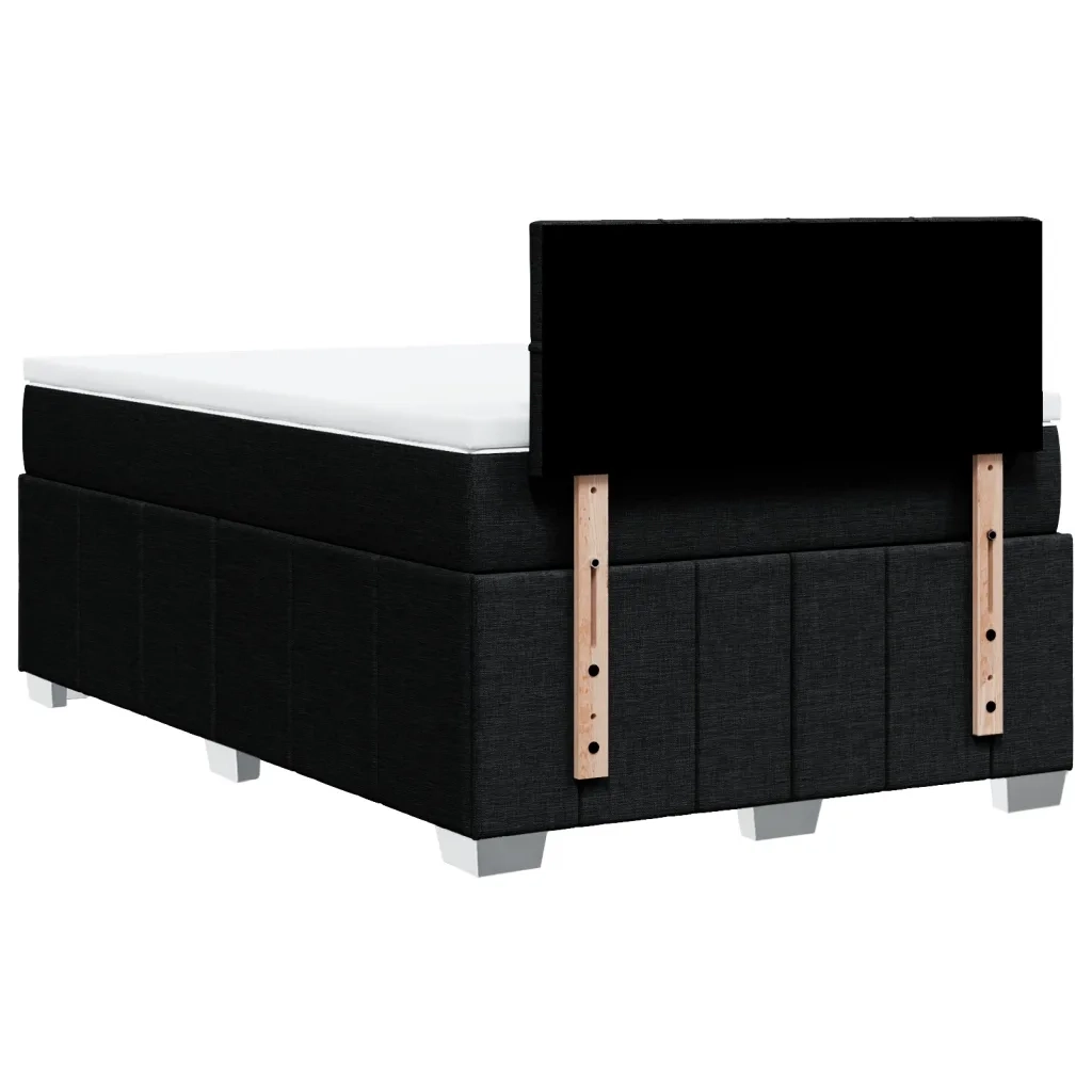 Giroletto a Molle con Materasso Nero 120x200 cm in Tessuto 3287037