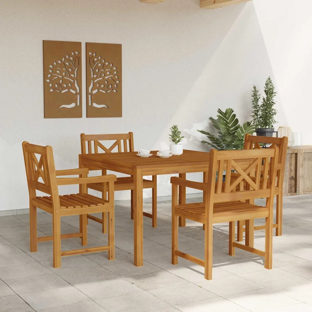 Set da Pranzo per Giardino 5 pcs Marrone 3375659