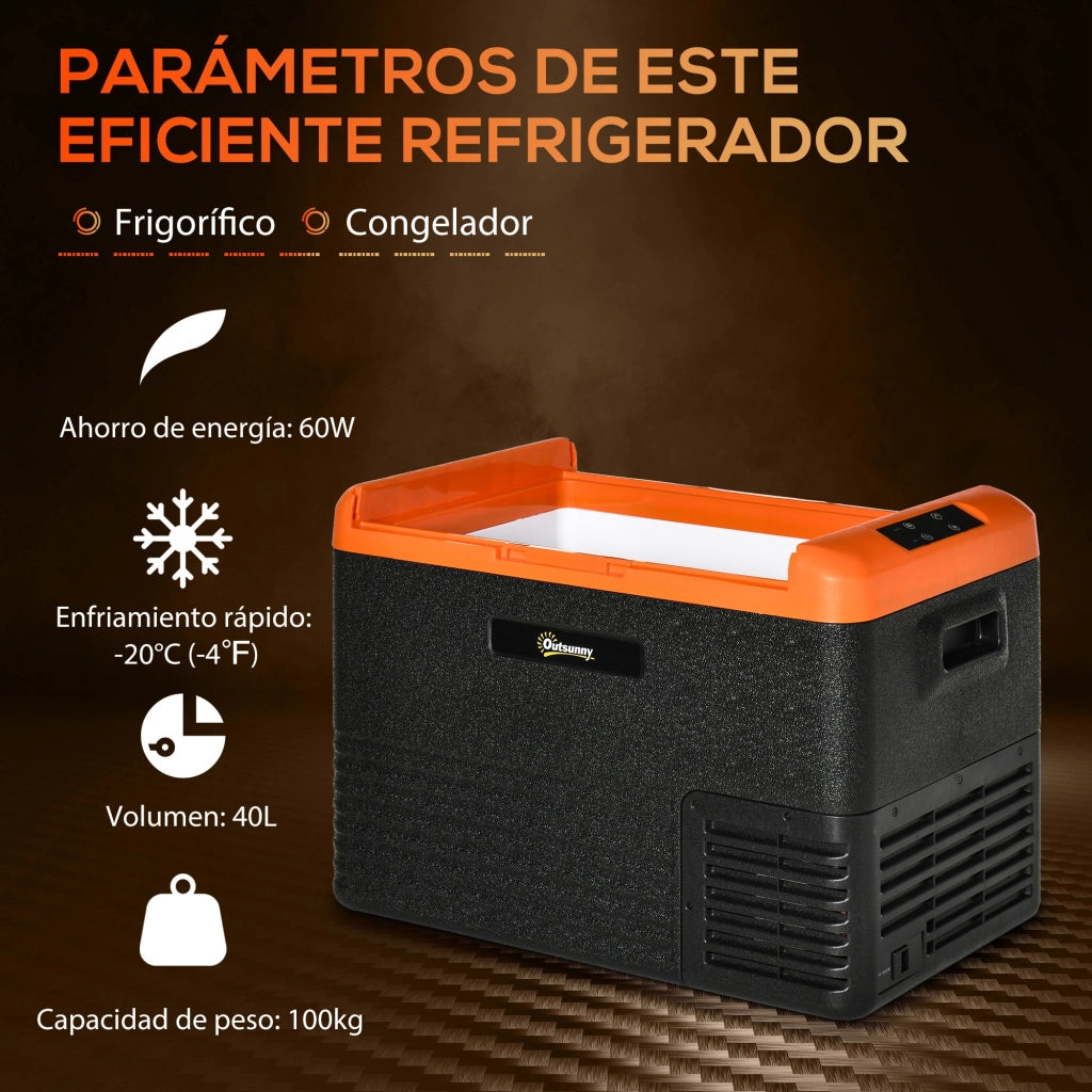 Frigorifero Portatile Elettrico 40L ¨C Xylo ¨C 12V/24V -20¡æ Display LED 58,7x36,5x43,8cm Nero