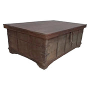 Mesa baúl de madera acabado artigianale marrone 123x77x45h cm