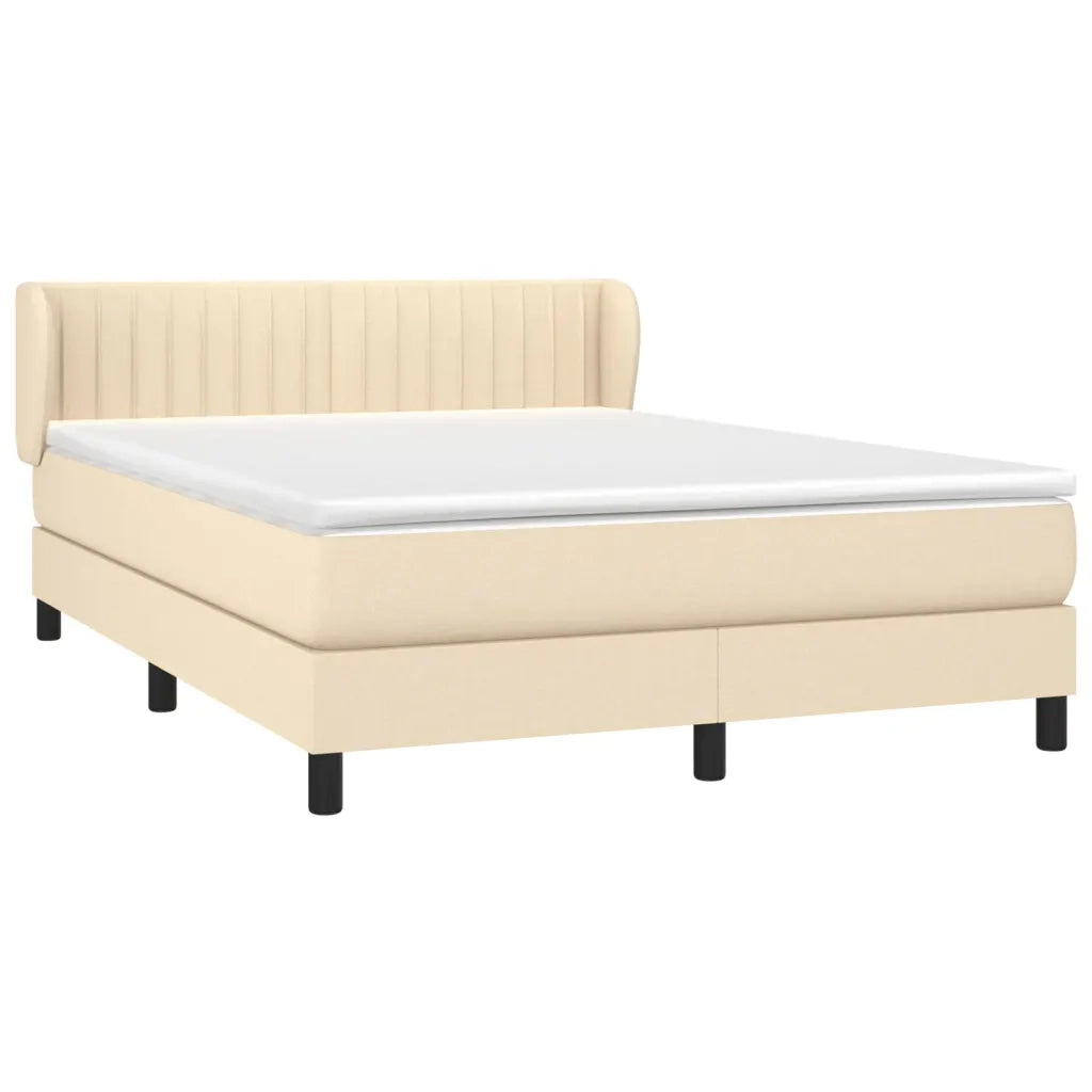 Giroletto a Molle con Materasso Crema 140x200 cm in Tessuto 3126410
