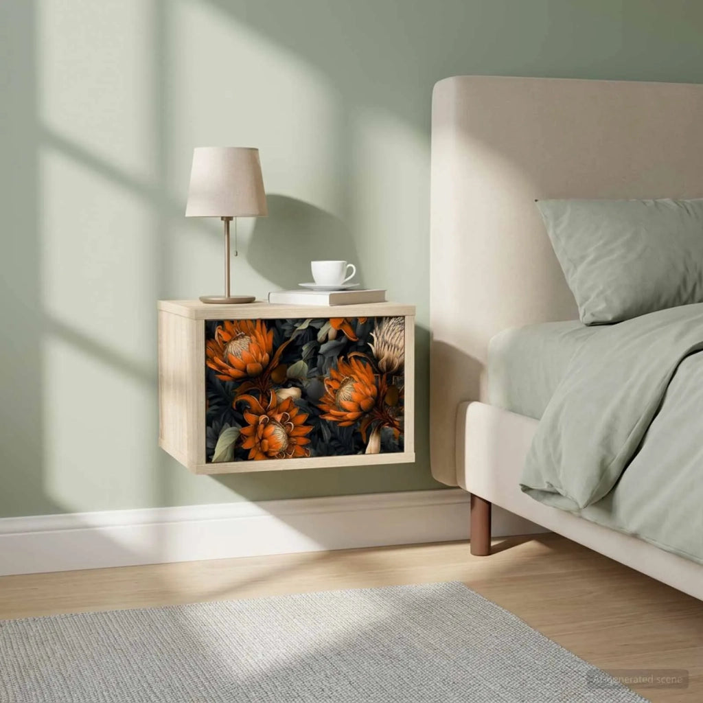 Mobiletto da comodino a parete LOCHEM 2 pz Rovere Sonoma 8007434