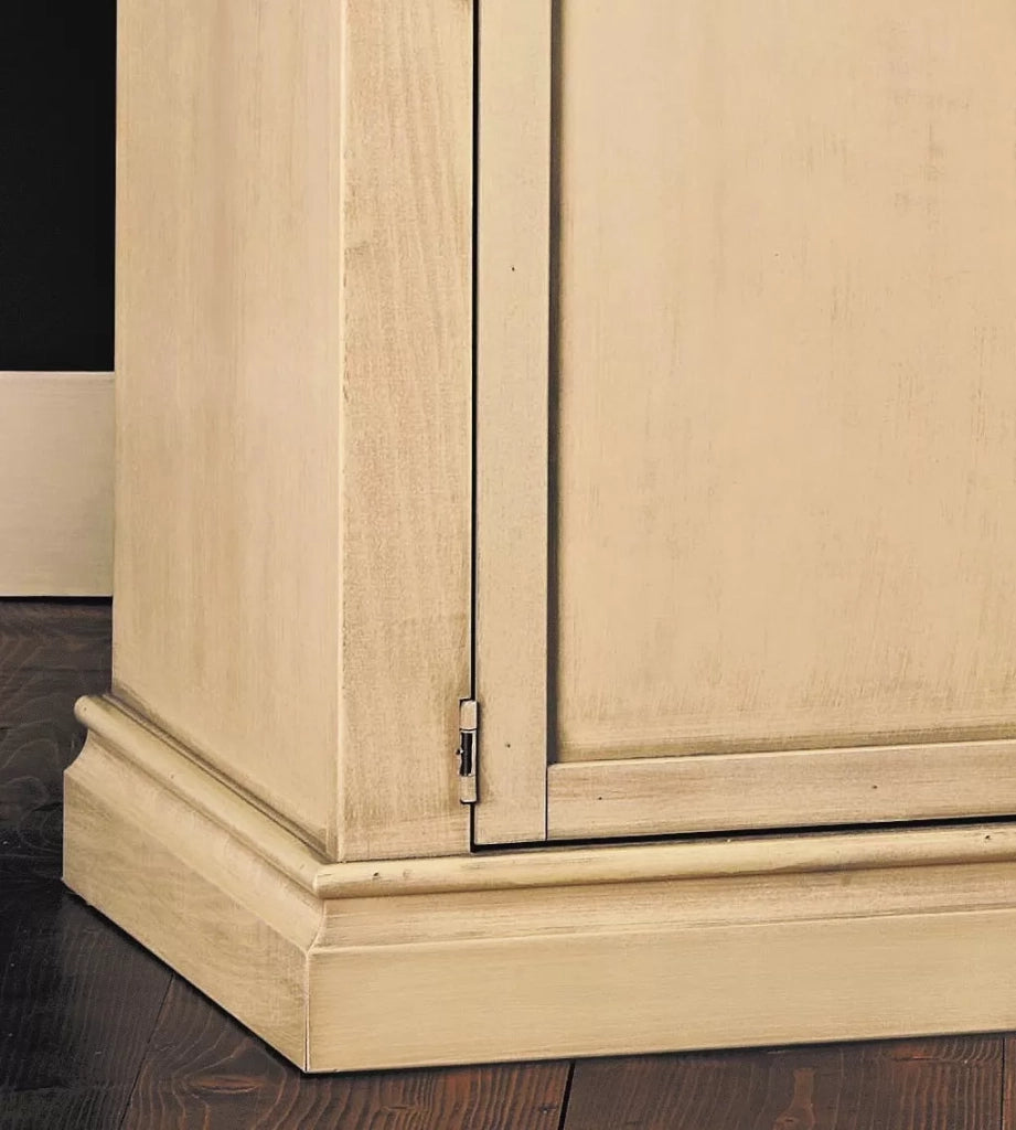 Porta tv in legno arte povera shabby avorio patinato 84xp40x75 - Mobili 2G