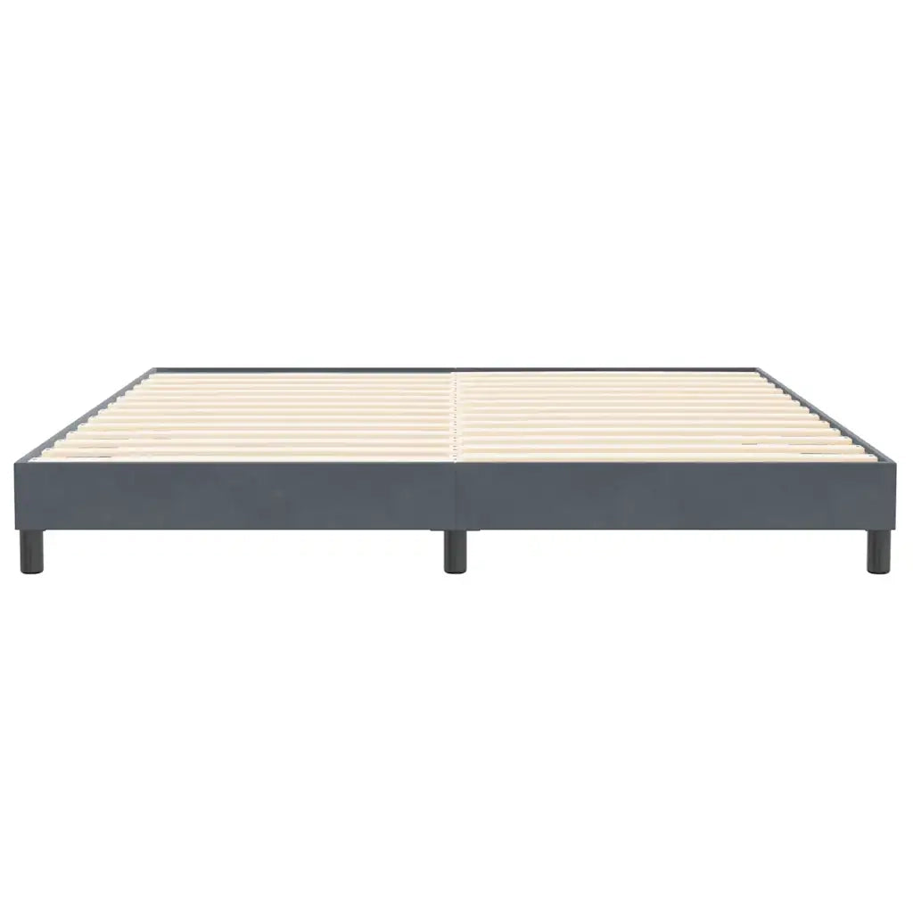 Letto matrimoniale | Letto per adulti | Letto a Molle senza Materasso Grigio Scuro 200x210 cm Velluto