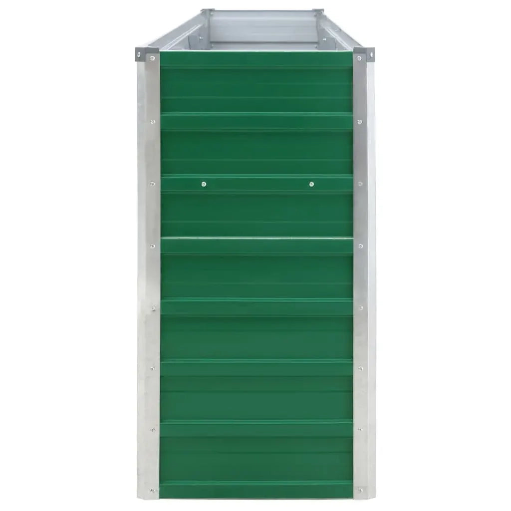 Fioriere | Cassetta per fiori | Letto di Coltura Rialzato 320x40x77 cm Acciaio Zincato Verde
