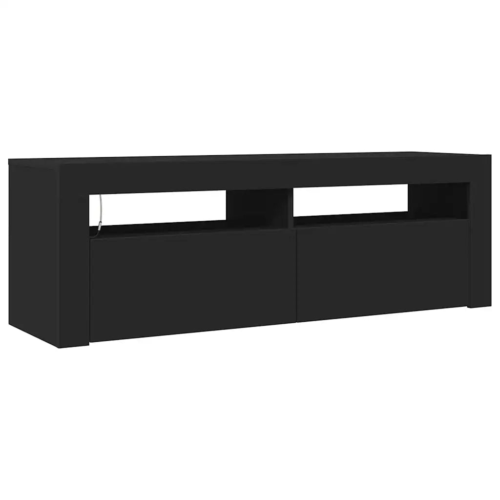 Mobile TV | Armadietto TV | Mobile Porta TV con Luci LED Nero 120x35x40 cm