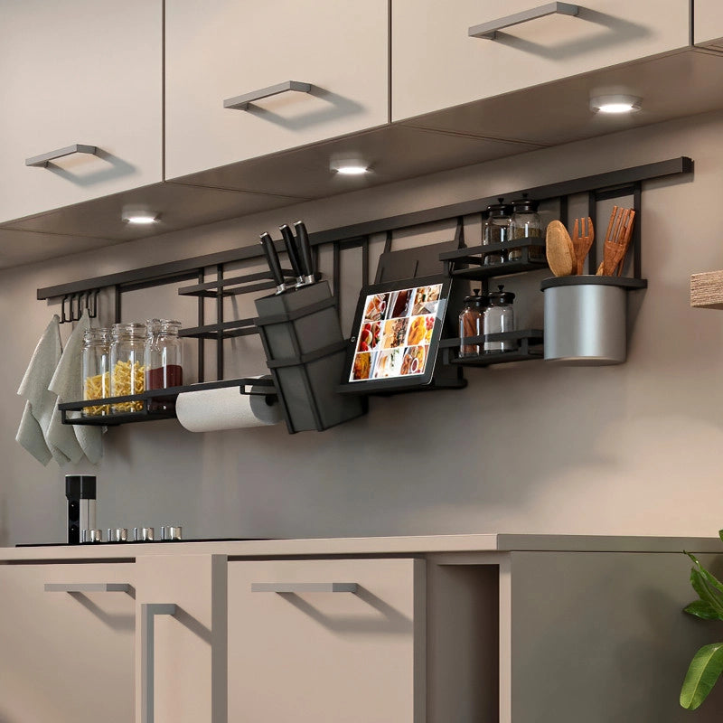 Lotto di 2 Zoccolo per cucina Plasline con accessori, altezza 150 mm, 2 barre lunghezza 2,35 m, Tecnoplastica, Anodizz..