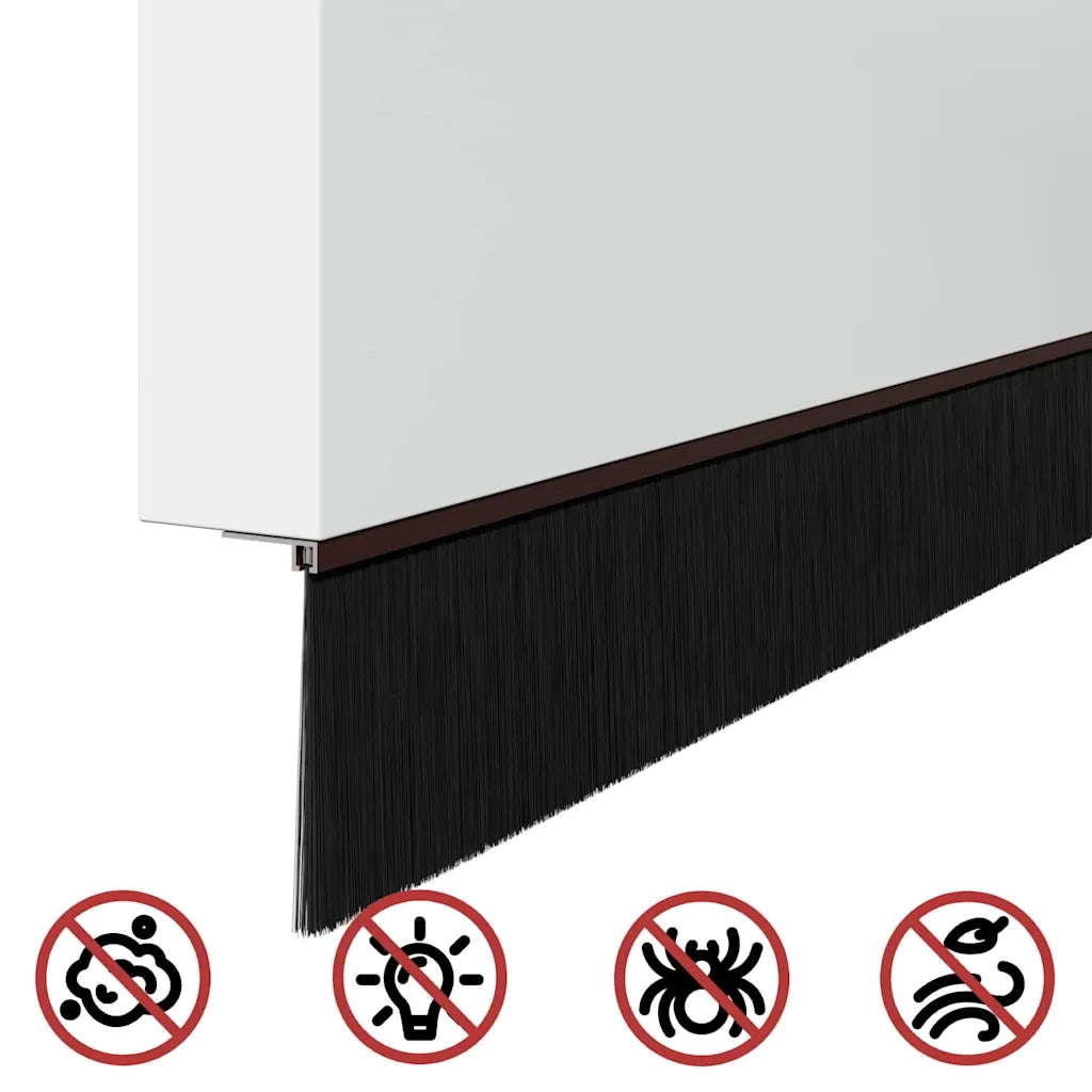 Spazzole per porte autoadesive 6 pz Marrone 100 cm CFW8609393