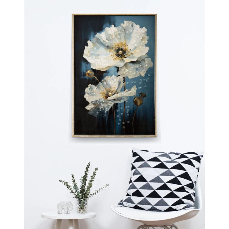 Dipinto Su Tela Laccato Bluey Con Cornice cm 42x3,5x62