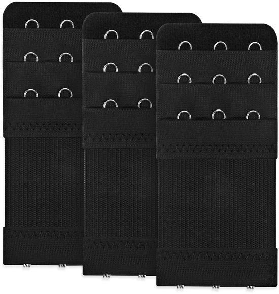 Estensioni per reggiseno 3 pezzi - Estensioni morbide e flessibili - Grappe in acciaio inossidabile - Reggiseno comodo per donne - Dimensioni 9,7x4,4 cm - Estensione per reggiseno