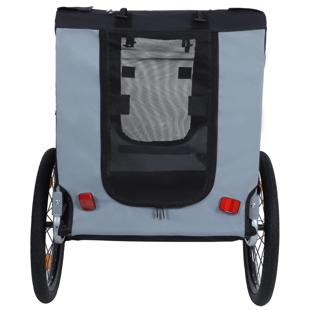 Rimorchio per bicicletta per cani – Rimorchio per cani – Con gancio di sicurezza girevole – Con zanzariera – Con copertura antipioggia – Fino a 40 kg – nero