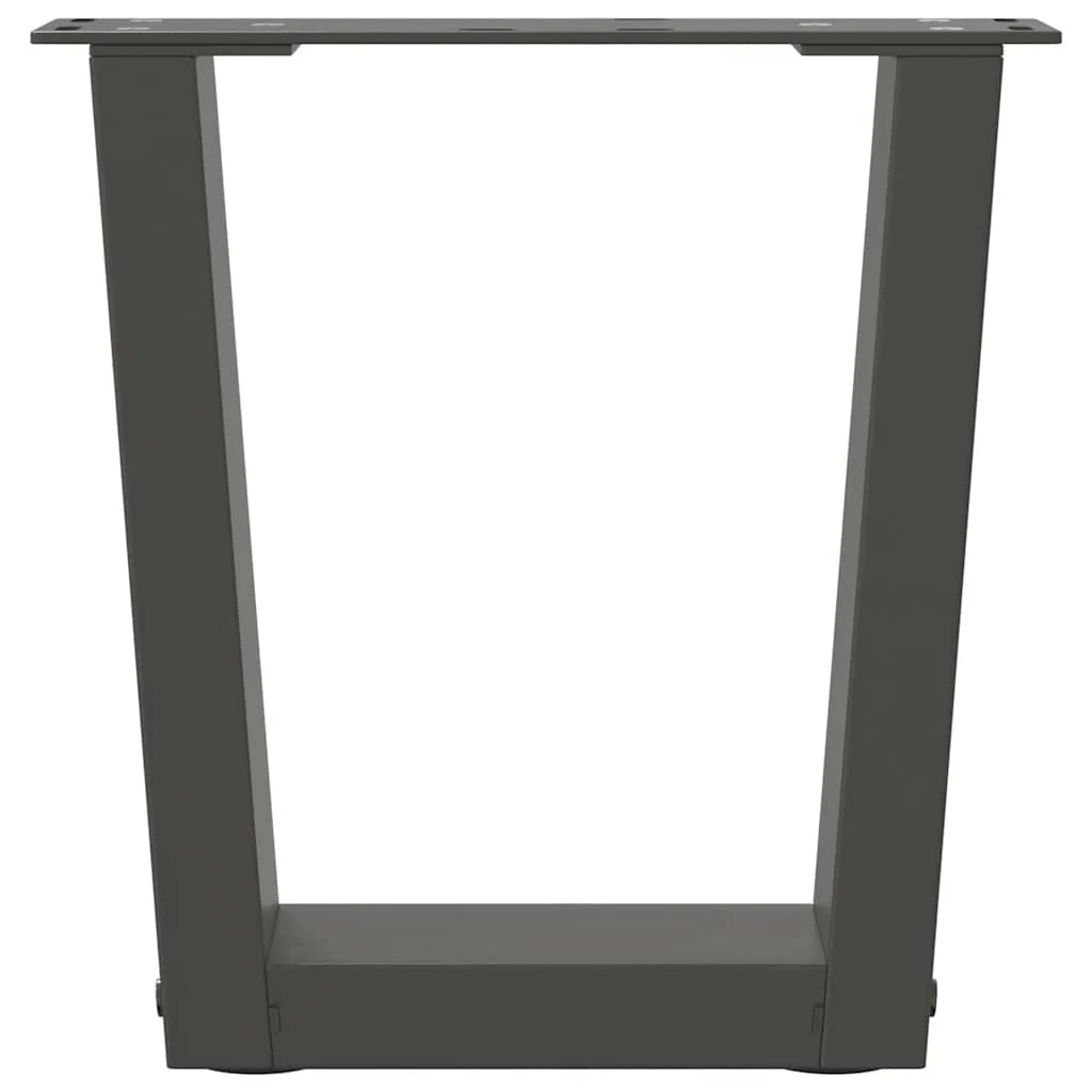 Set di 2 gambe per tavolino a V con piedini regolabili 30 x 30 cm acciaio antracite 02_0056890