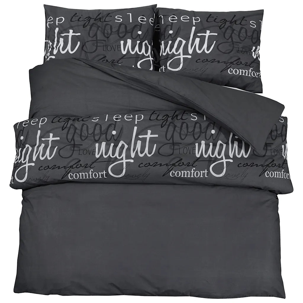 Set Copripiumino Nero 200x200 cm in Cotone CFW2953189