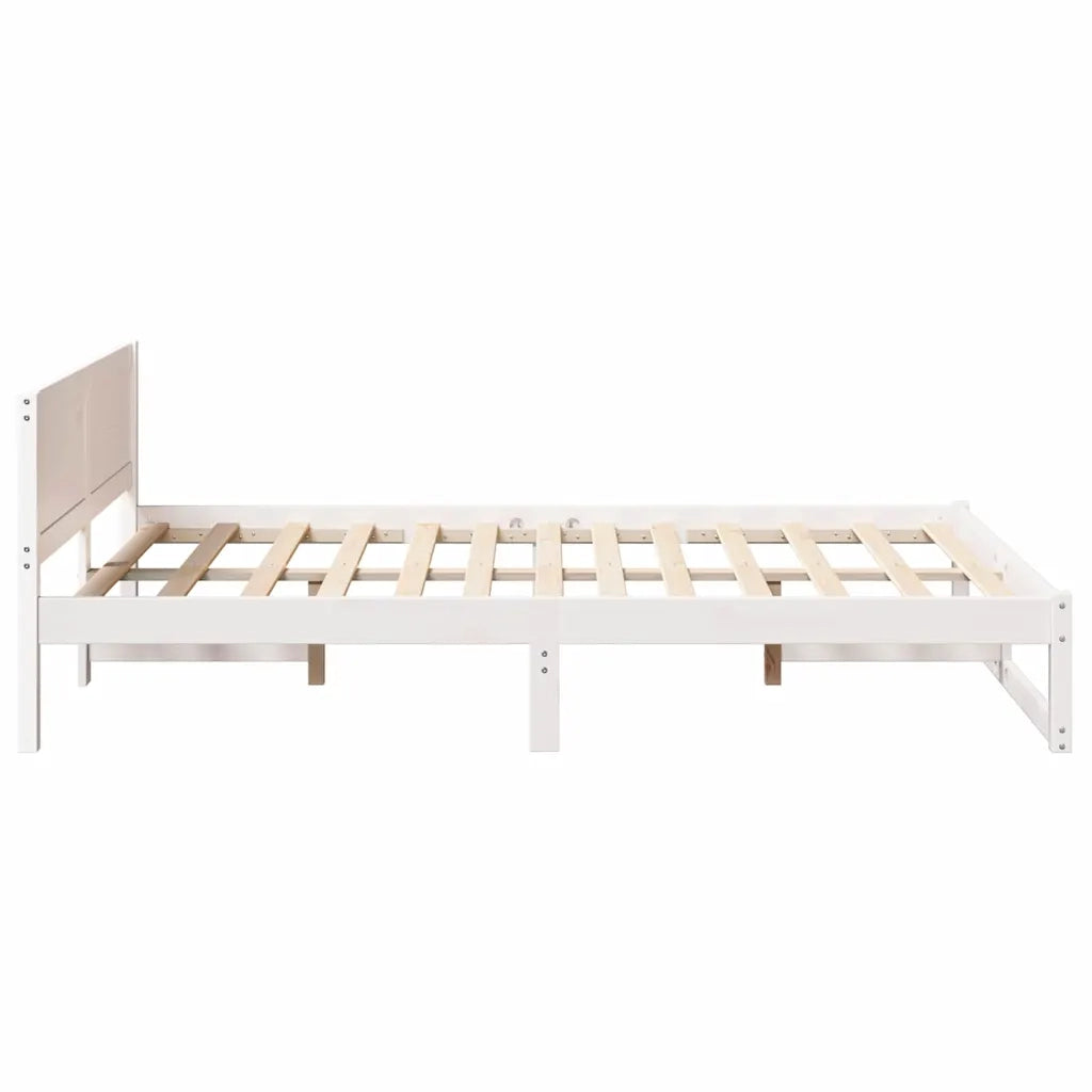 Struttura del letto Bianco 120 x 200 cm Pino massello