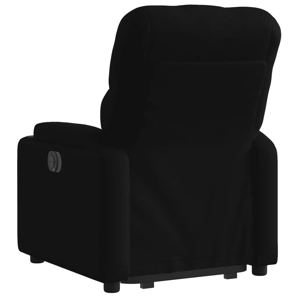 Poltrona Alzapersona Reclinabile Elettrica Nera in Tessuto 3204736