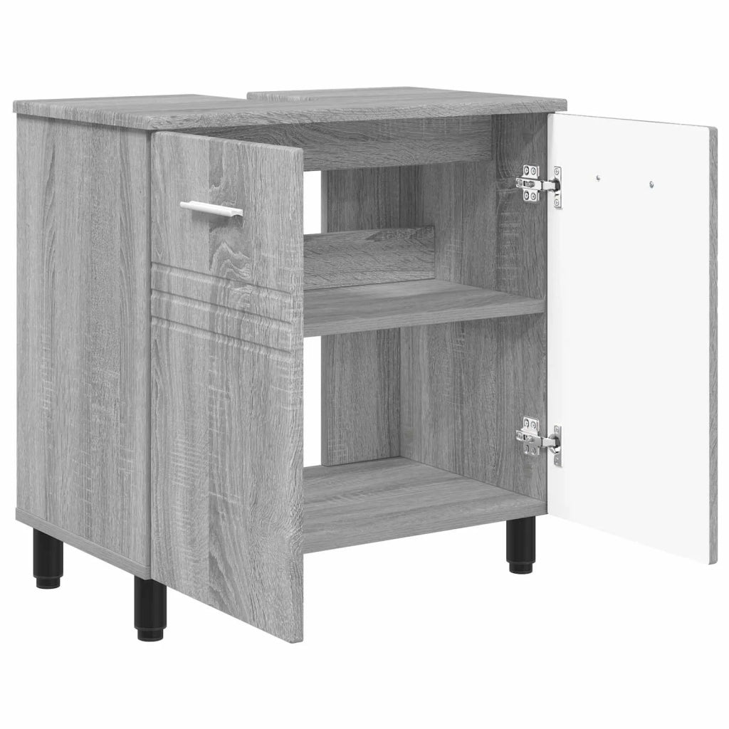 Mobiletto da bagno Sonoma grigio 60 x 35 x 60 cm 889411