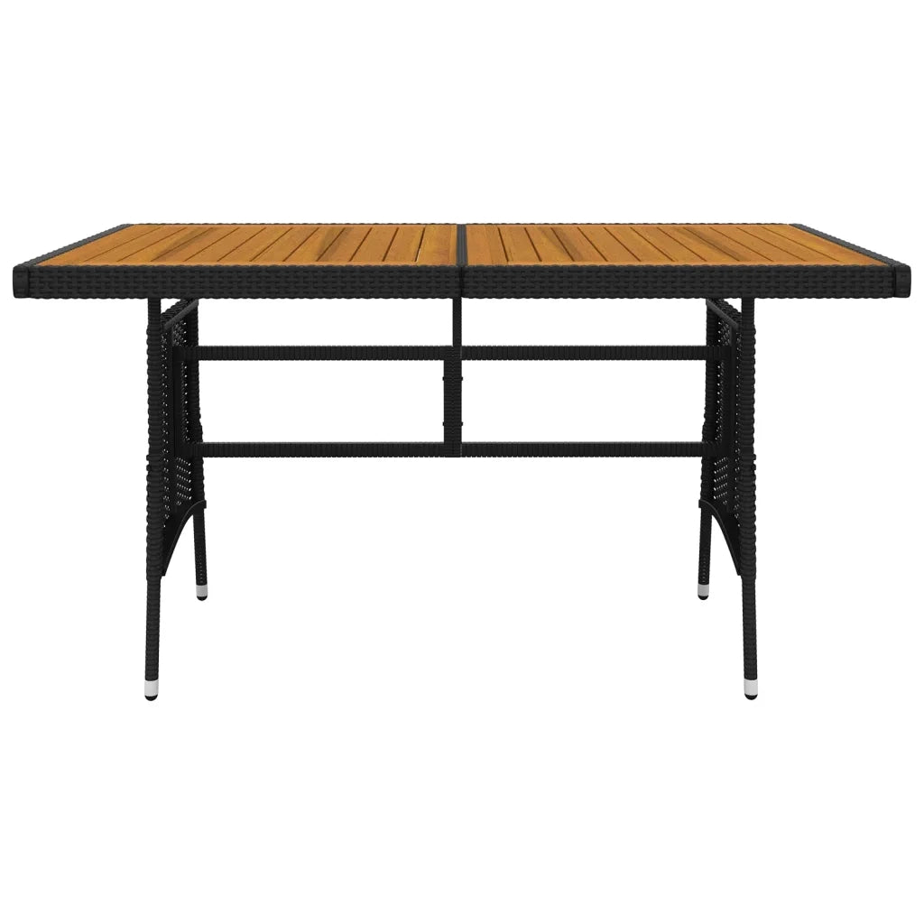 Set da Pranzo per Esterni 5 pz in Polyrattan Nero 3120096