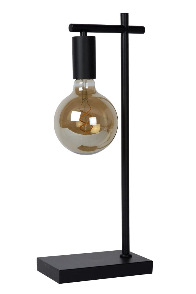 Lampada da tavolo Lucide Leanne E27 40W metallo nera