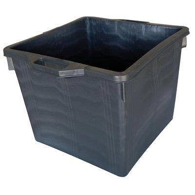 MASTELLONE QUADRATO NERO ICS  LDPE LT 60 CM 48X48 H.CM 37 + MANICI