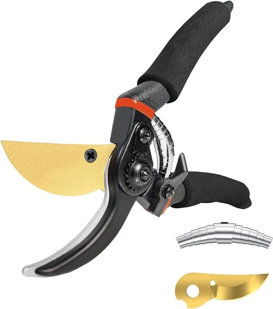 Falcetti per giardino - SK-5 Acciaio - Acciaio Inox - Falcetti per bastone - Falcetti pesanti con rivestimento duraturo non adesivo - Lame di alta qualità in acciaio - Attrezzatura per giardino