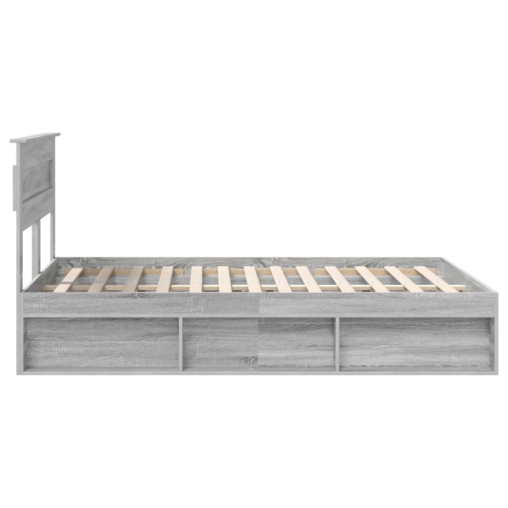 Struttura del letto Grigio Sonoma 140 x 200 cm Pino massello 3409764