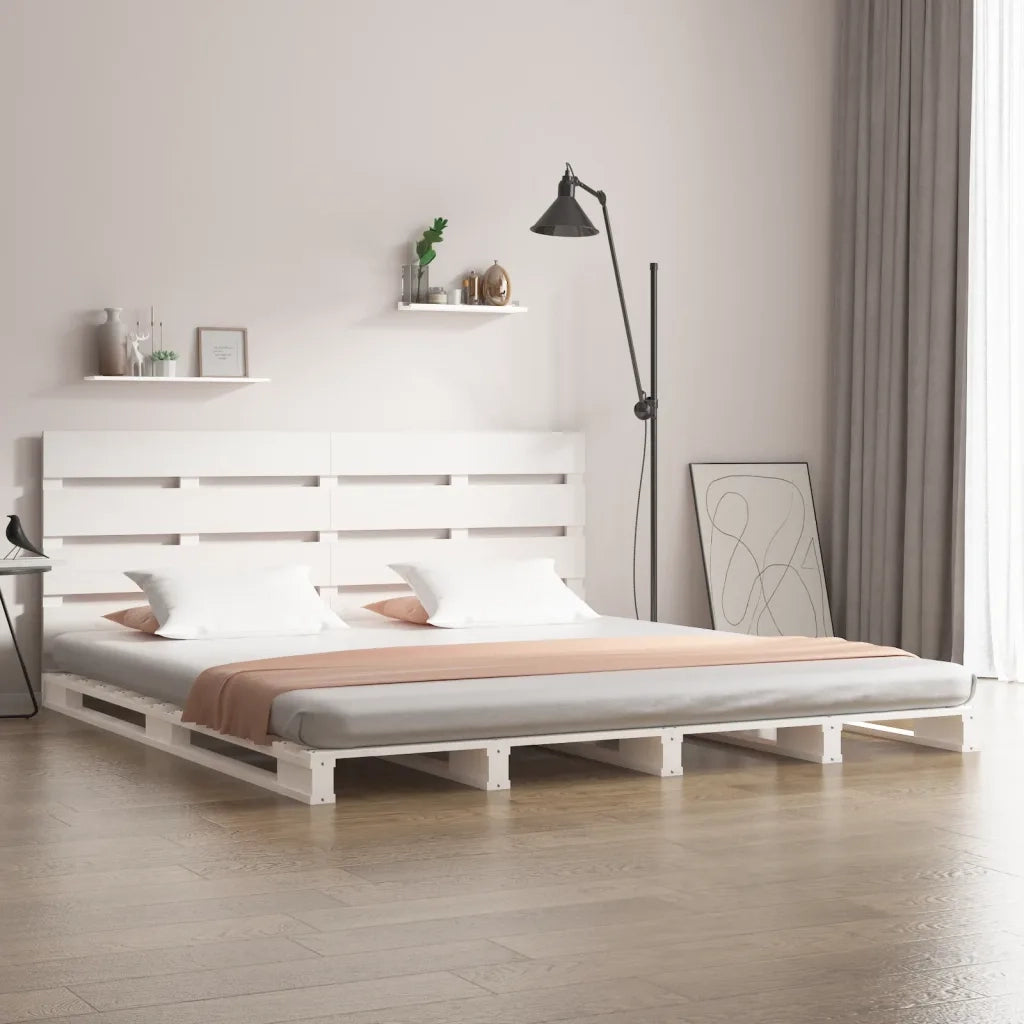 Giroletto senza Materasso Bianco 180x200 cm Legno Massello Pino