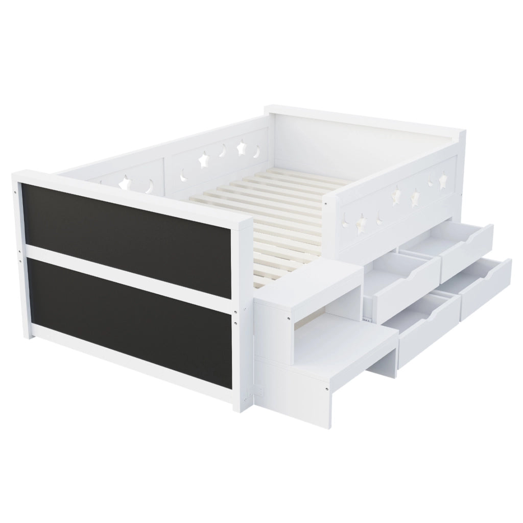 letto per bambini legno bianco 90 x 200 cm