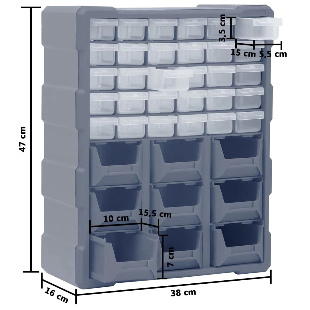 Organizer multi-cassetto con 39 cassetti 47 cm 02_0003256