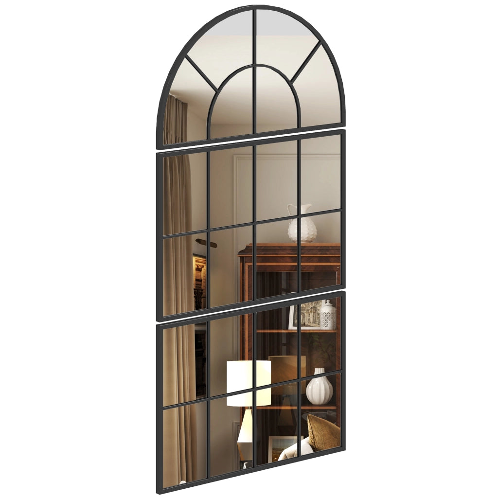 Specchio da parete ad arco ¨C Minimal ¨C 76x43 cm nero