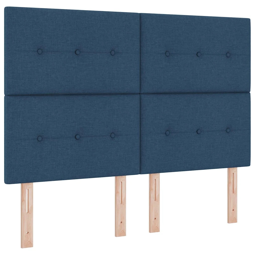 Letto a molle con materasso Blu 140 x 200 cm Tessuto 3340570