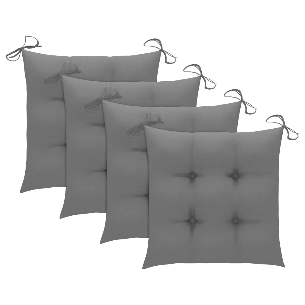 Sedie da Giardino Pieghevoli 4pz con Cuscini in Massello Acacia 3064579