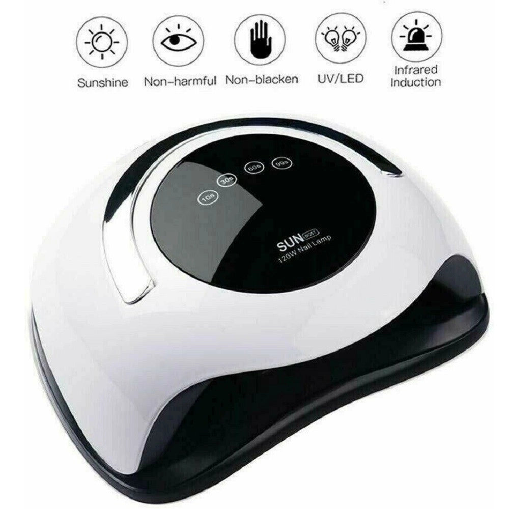 Trade Shop - Lampada Uv Led Gel Unghie Professionale 120w Fornetto Nail Art Colata Sun Bq5t -