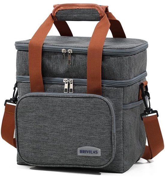 Koeltas doppia pannelli piccola, 12,5L borsa da picnic per uomo/donna, borsa termica portatile, borsa acquatica impermeabile, borsa geotermica per scuola/lavoro/esterno