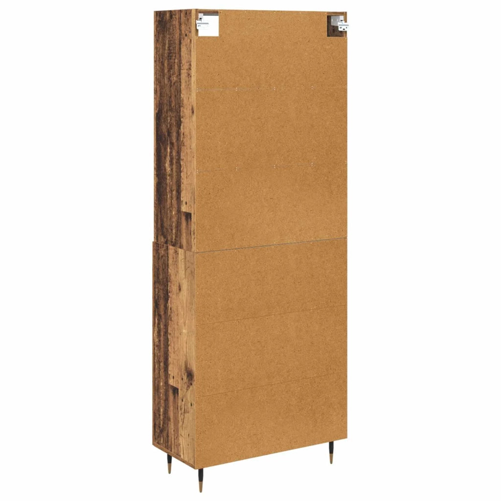 Credenza | Madia | Buffet da pranzo | Armadio da pranzo Legno vecchio 69,5 x 34 x 180 cm Legno multistrato