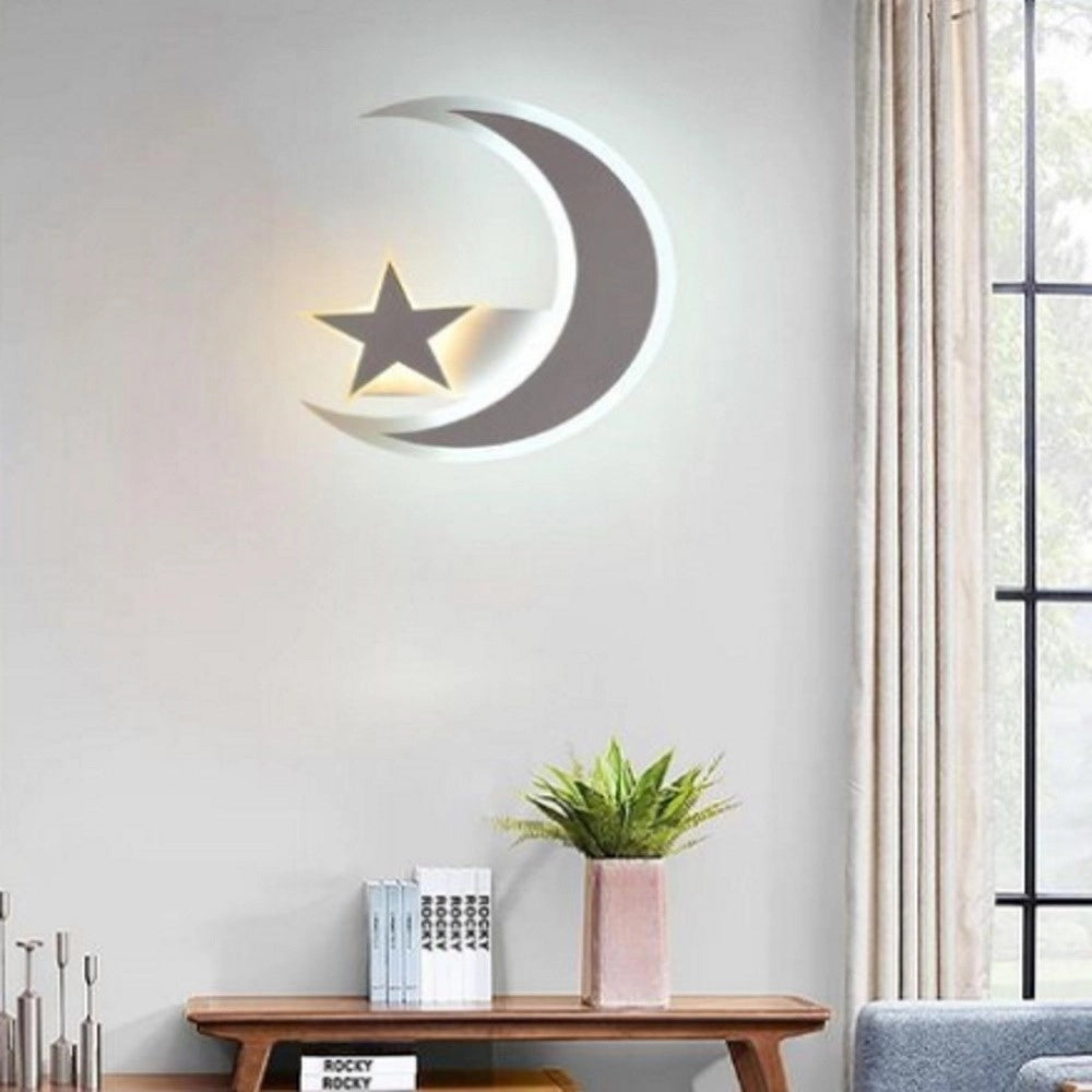 Trade Shop - Applique Lampada Stella E Luna A Led Moderna 11w Tre Colorazione Di Luce E47-3c -
