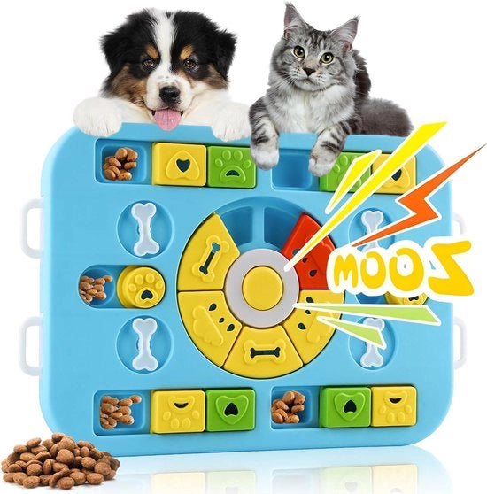 Alimentatore lento intelligente per cani e gatti - Blu