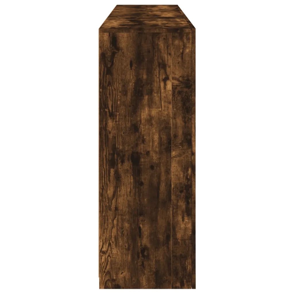Credenza | Madia | Buffet da pranzo | Armadio da pranzo con Luci LED Rovere Fumo 162x37x100 cm