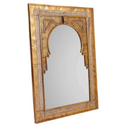 Specchio in metallo dorato 70x5x100h