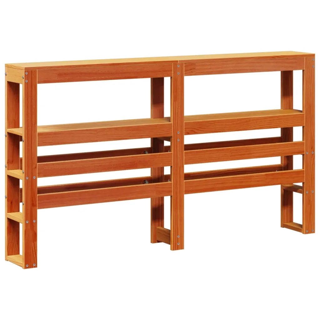 Letto senza Materasso-Struttura Letto Marrone Cera 135x190 cm in Legno di Pino 310257