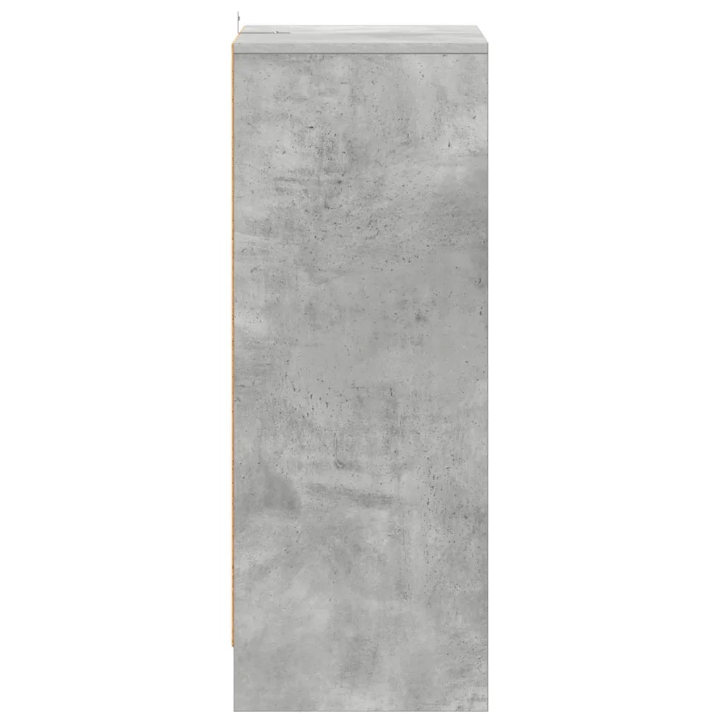 Scarpiera-Scaffale per scarpe Grigio Cemento 60x35x92 cm in Truciolato 607914