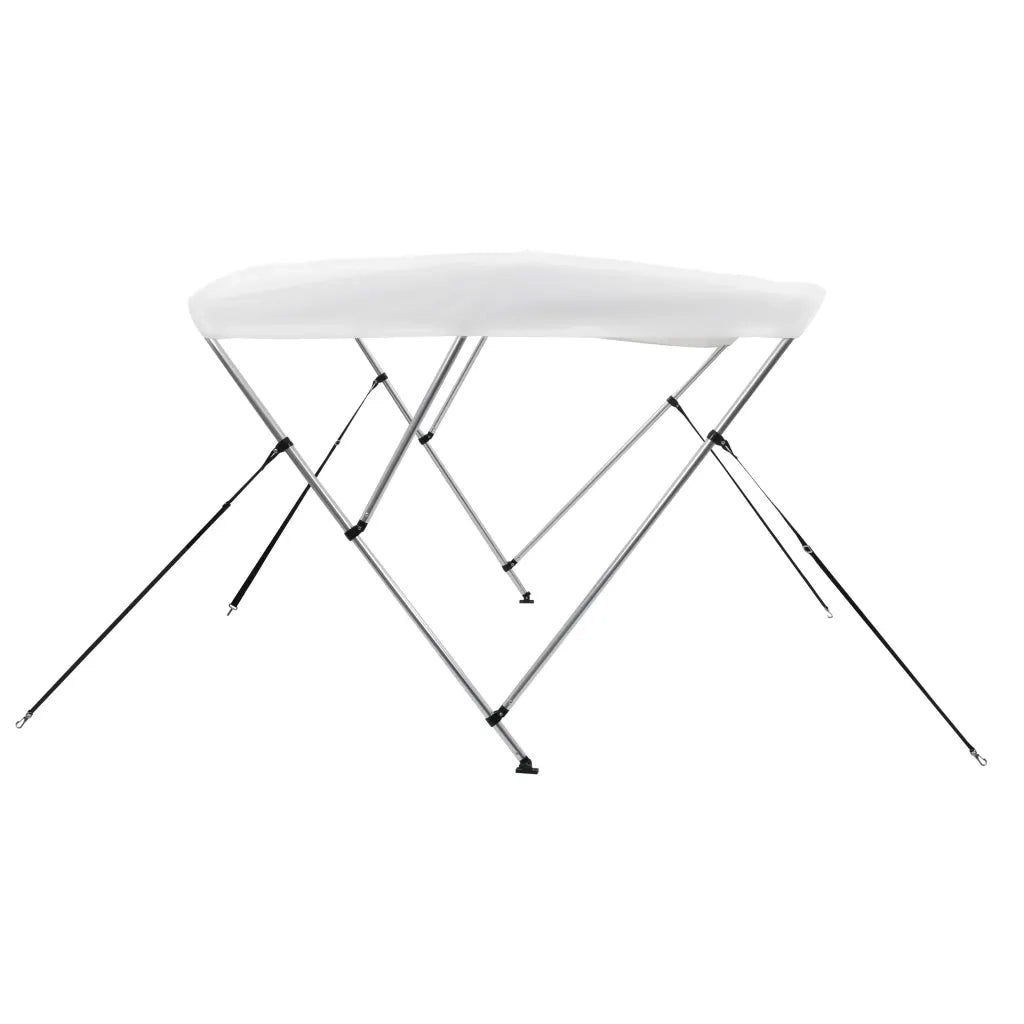Bimini di Prua con Tendalino a 3 Archi Bianco 183x180x137 cm 92361