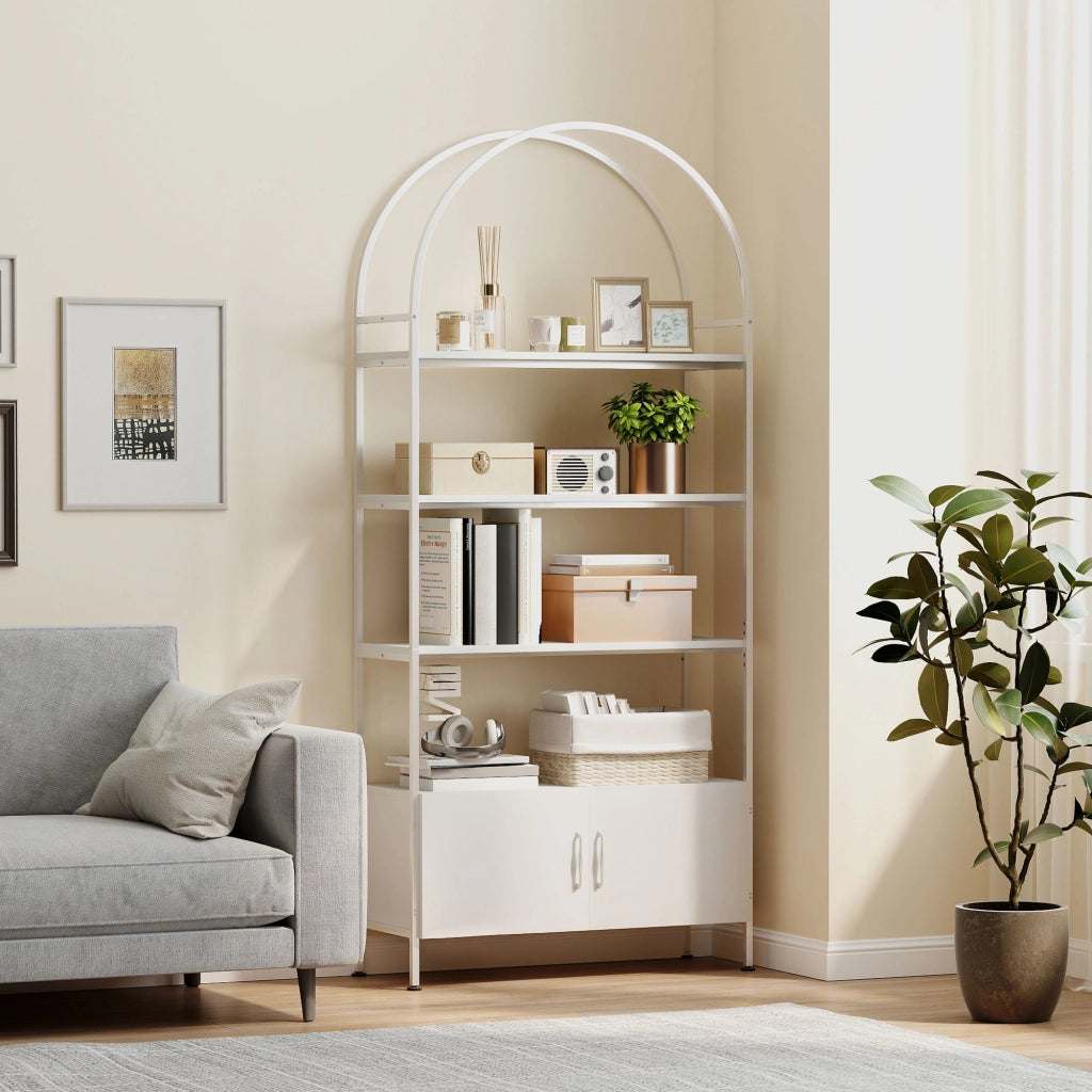 Libreria con ante ¨C zephmum ¨C bianco 80x30x187